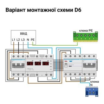 ТРИФАЗНЕ реле напруги ZUBR D6-63 red (арт. D6-63 red)