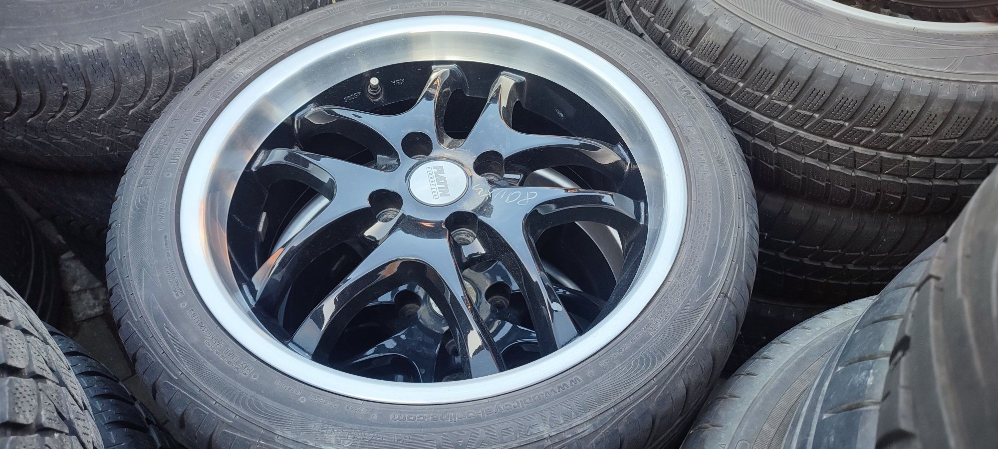 17 4x108 et35 felgi aluminiowe czarne poletka rant np Ford