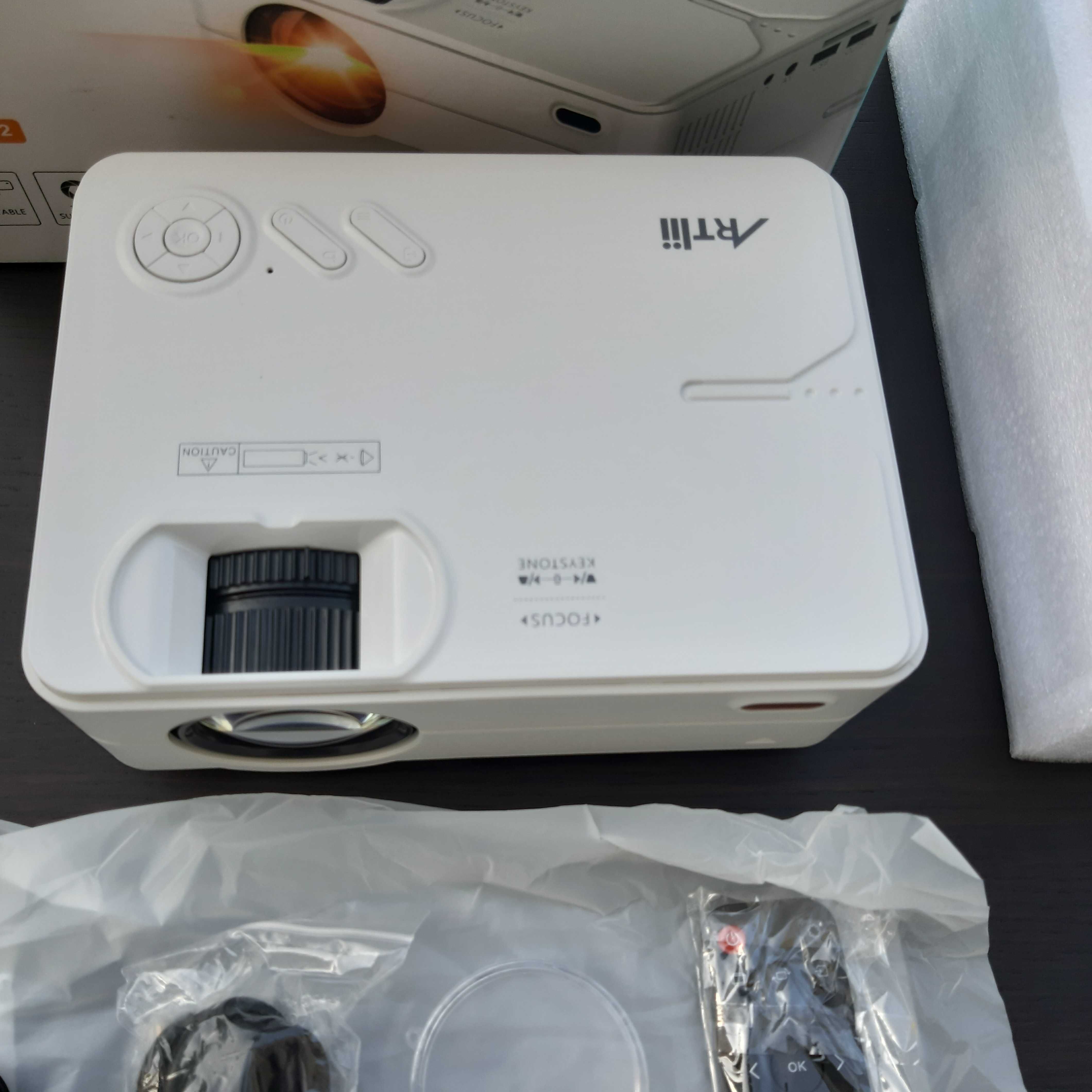 Mini Portable Projector ARTLII ENJOY2 - Wi-Fi Bluetooth 1080P Full HD