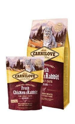 Karma dla kota bez zbóż i ziemniaków Carnilove KURCZAK i KRÓLIK 2kg