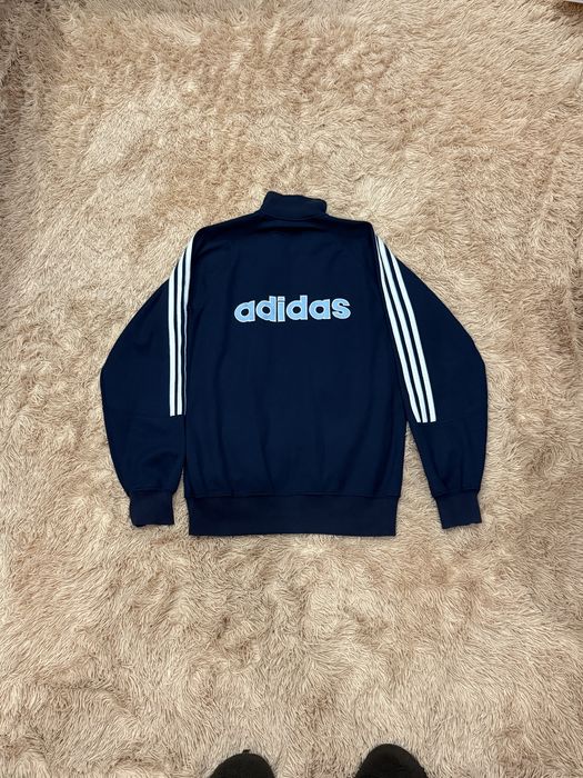 Винтажная кофта зипка олимпийка adidas vintage big logo адидас L