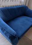 Sofa 2- osobowa welur granat
