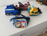 3 autka + nerka psi patrol straz policja koparka