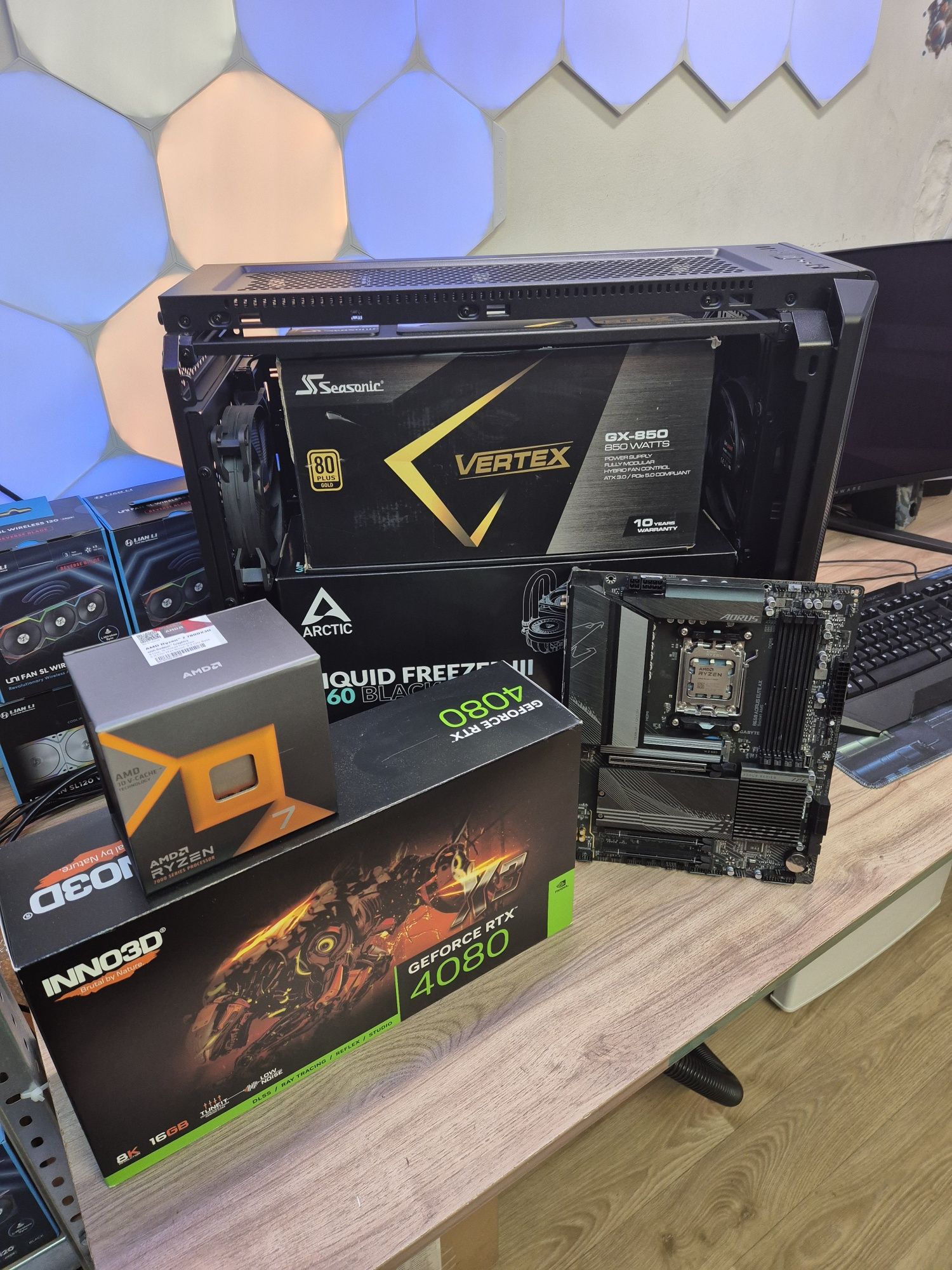 Gaming PC Ryzen 7 7800X3D 32GB RTX 4080 2TB Windows 11 Pro BeQuiet