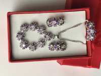 #ślubna biżuteria #komplet925  3szt  srebro  925 z cyrkonią