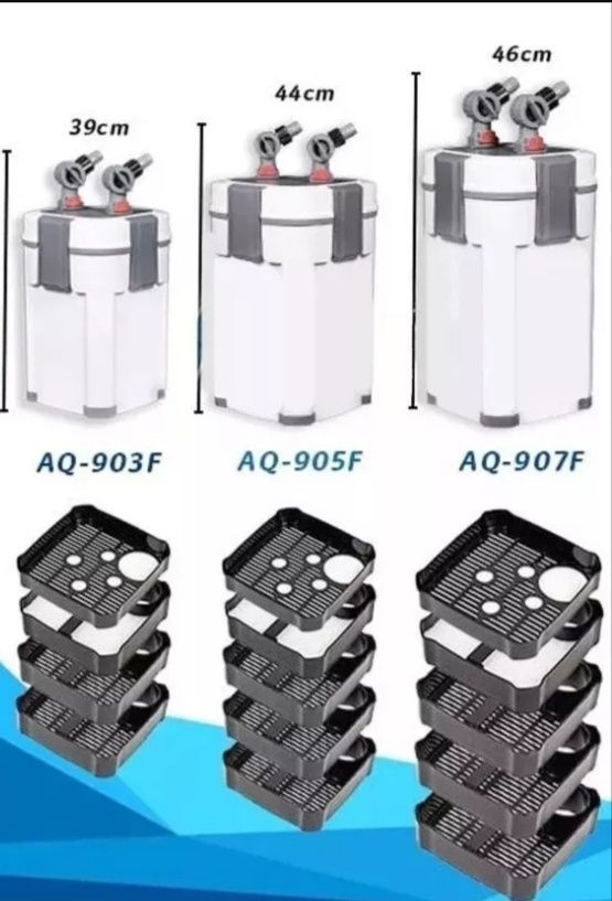 Filtros externos para aquário de água doce ou salgada