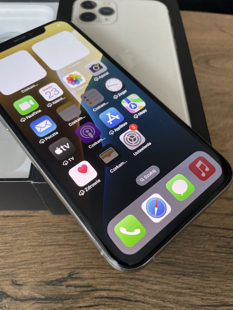 Rewelacyjny Aplle Iphone 11 Pro/Bat100%/Komplet/Nie działa iceFD!