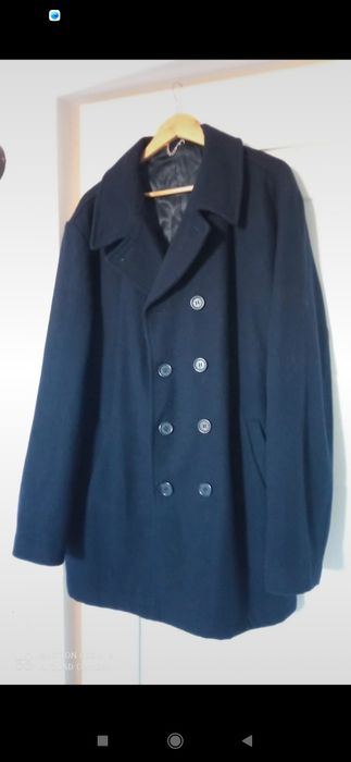 Krótki płaszcz jesienny zimowy wełniany męski xl