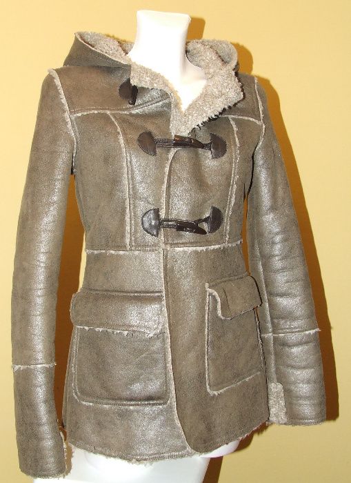 Kurtka kożuch marynarka futro New Look 36 S kaptur - wysyłka