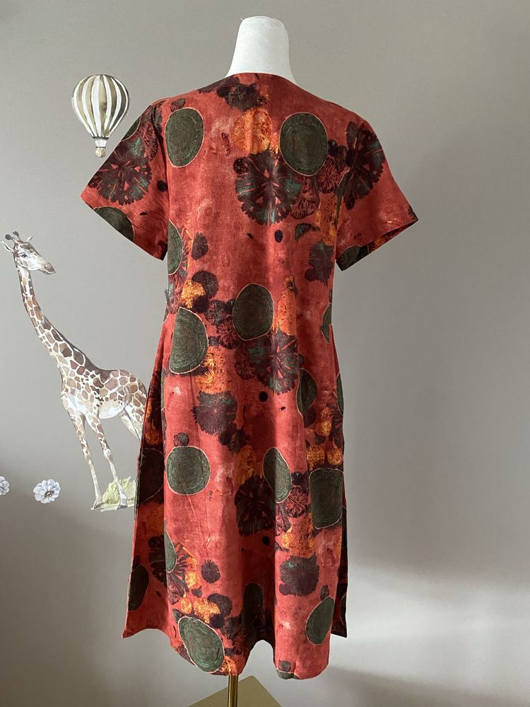 Letnia lniana sukienka nowa sukienka z lnu M/L oversize