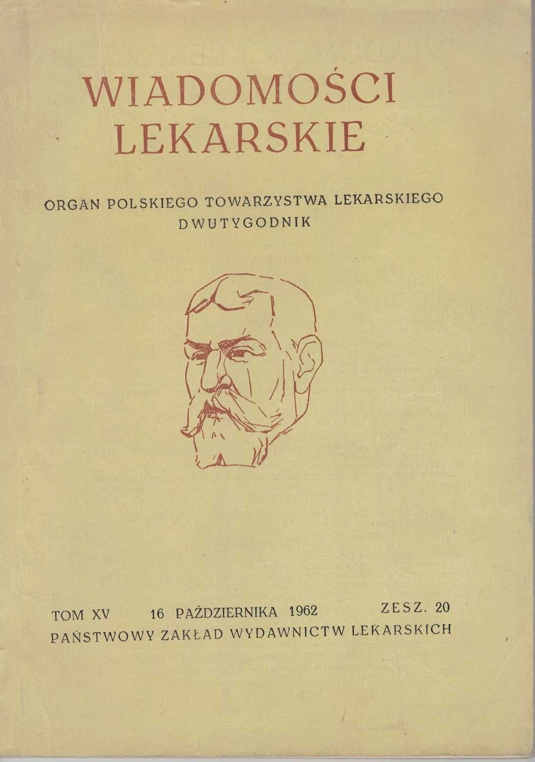 Wiadomości Lekarskie tomXV 1962.10.16 zeszyt 20