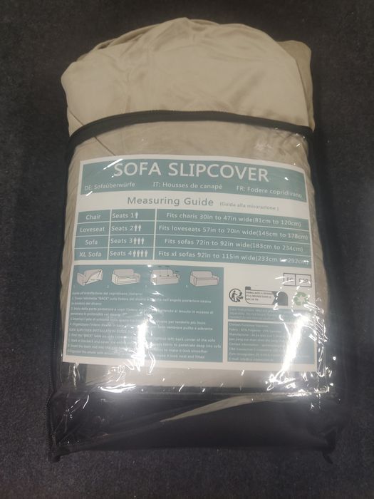 CHELZEN Pokrowce na sofę welurową 2-osobową beżowy