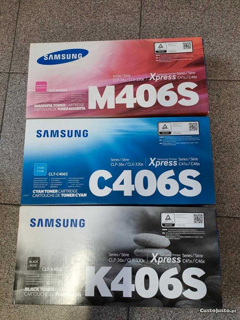 Toner original Samsung CLT-M406S e CLT-Y406S