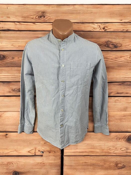 Knowledge Cotton Apparel roz. M męska koszula w paski ze stójką