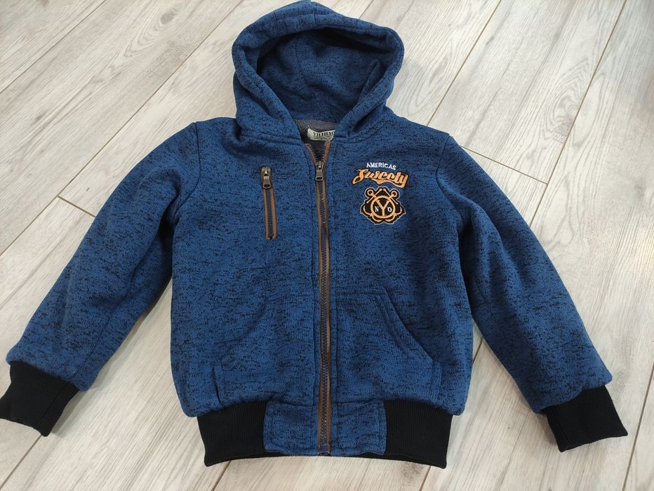 Polar ocieplany kurtka bluza na futerku r. 122-128  miś