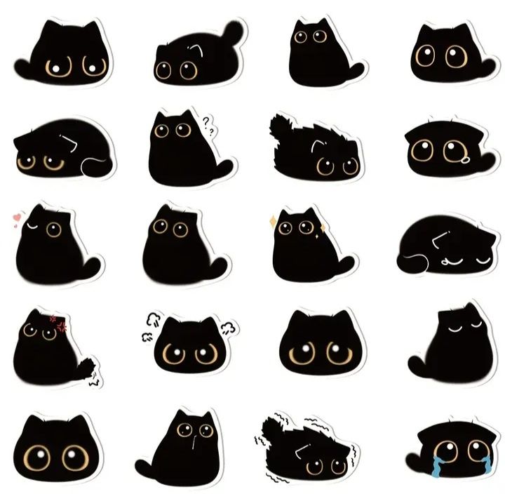 Stickers/ autocolantes gato preto