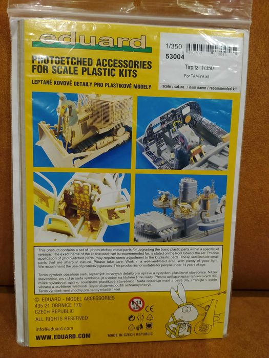 Tirpitz 1/350 ZESTAW dodatków plus model GRATIS!!!