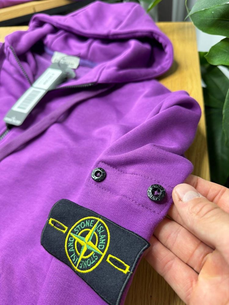 Зіп худі Stone Island фіолетовий Purple зип-худи кофта стон