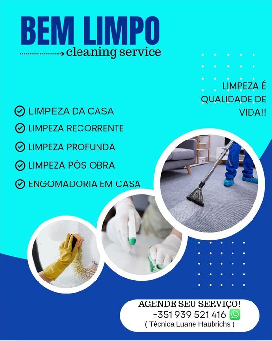 LIMPEZA PROFISSIONAL da casa e engomadoria ao DOMICÍLIO.