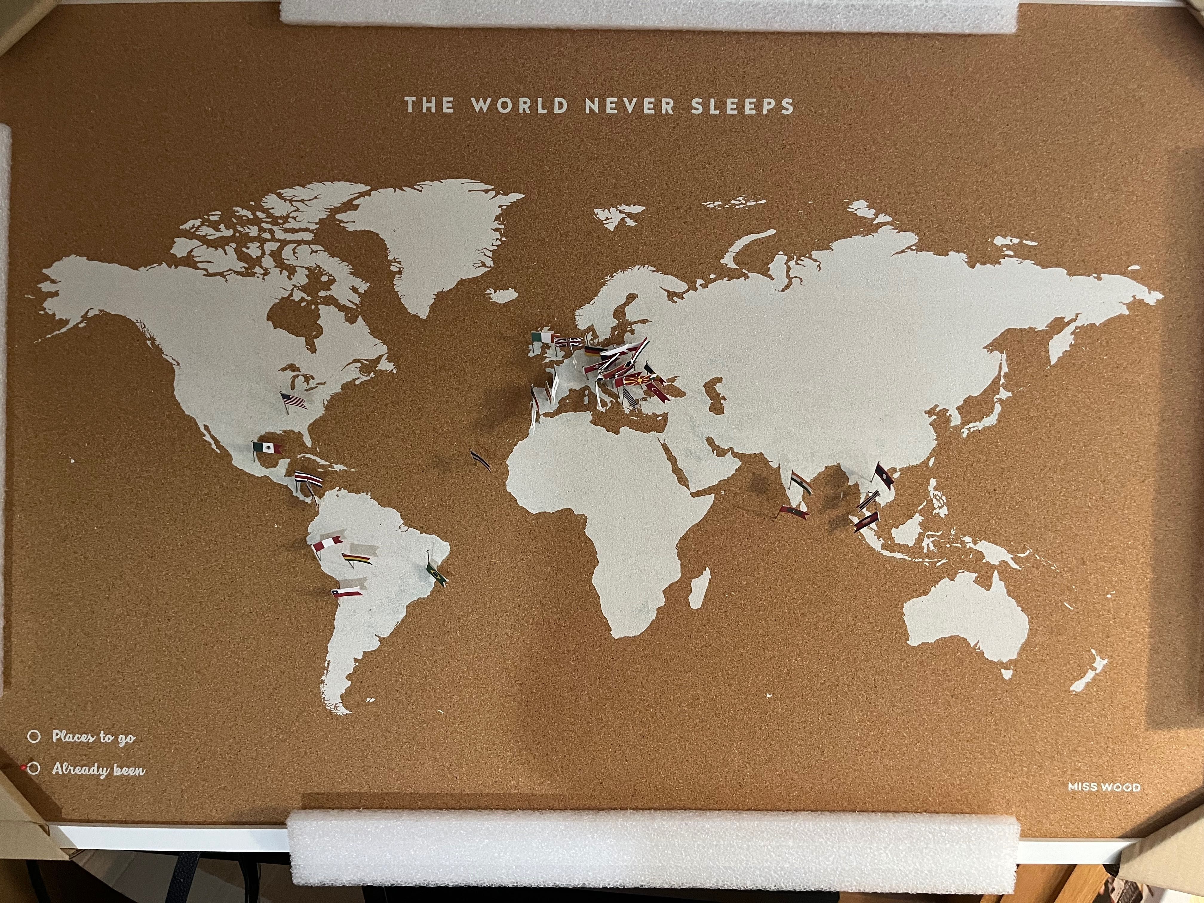 Mapa mundo viagens