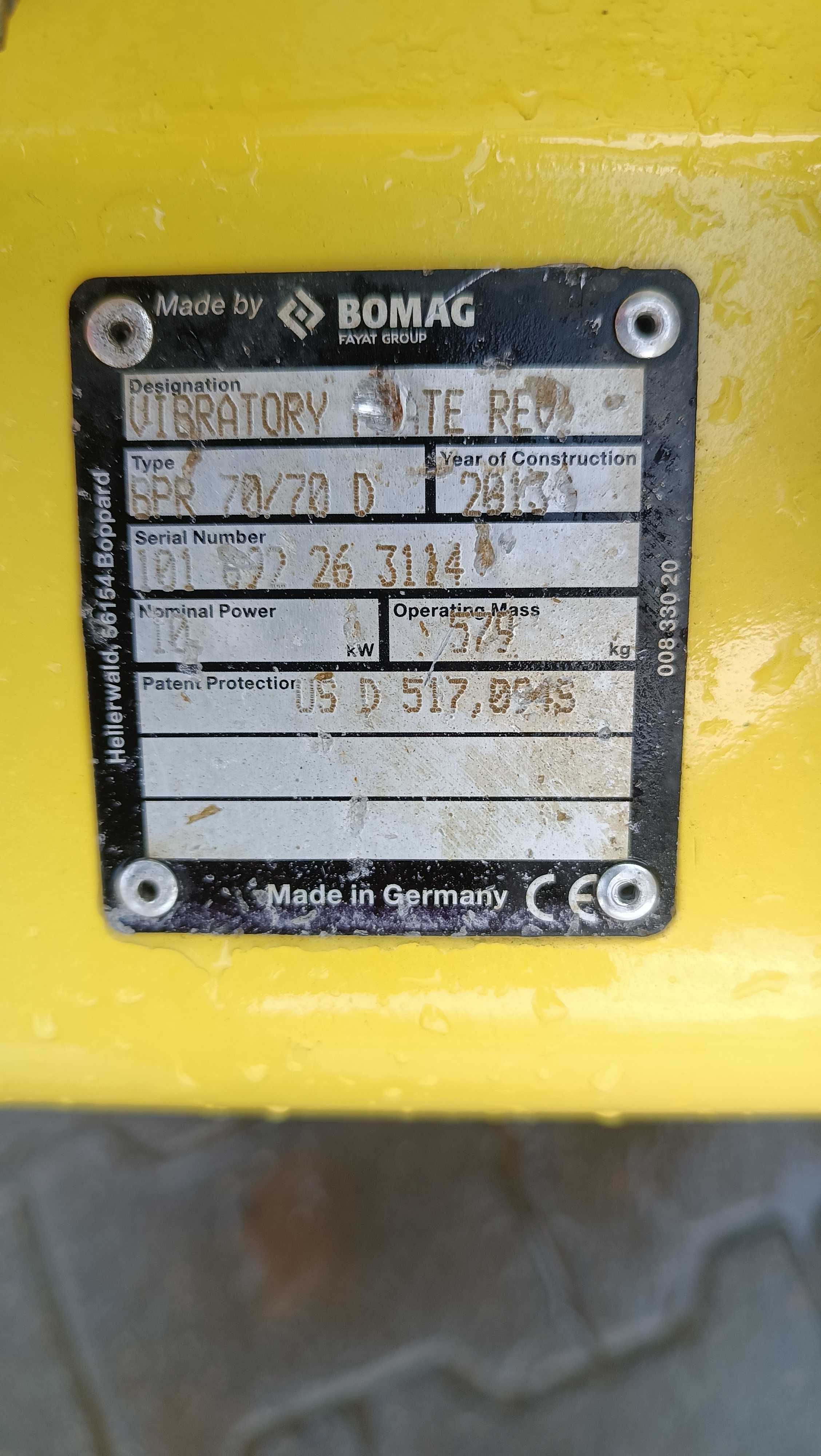 Zagęszczarka BOMAG BPR 70/70 D 13r! / Wacker dpu 6055 Ammann