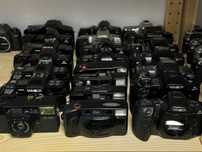 Komplet 22 aparatów Pentax Minolta Fuji Canon Chinon