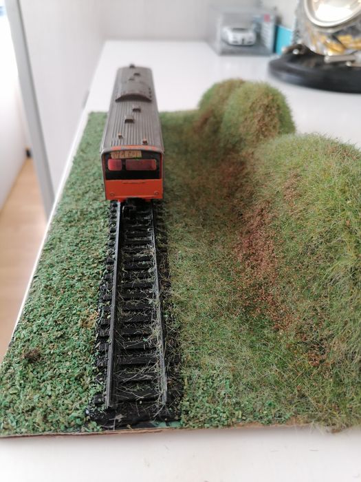 Diorama h0 wagon motorowy