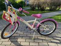 Rower dziewczecy 20 bialo-różowy
