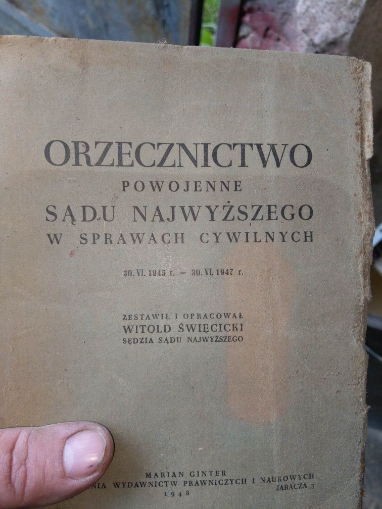 Orzecznictwo powojenne  sądu najwyższego w sprawach cywilnych  1948