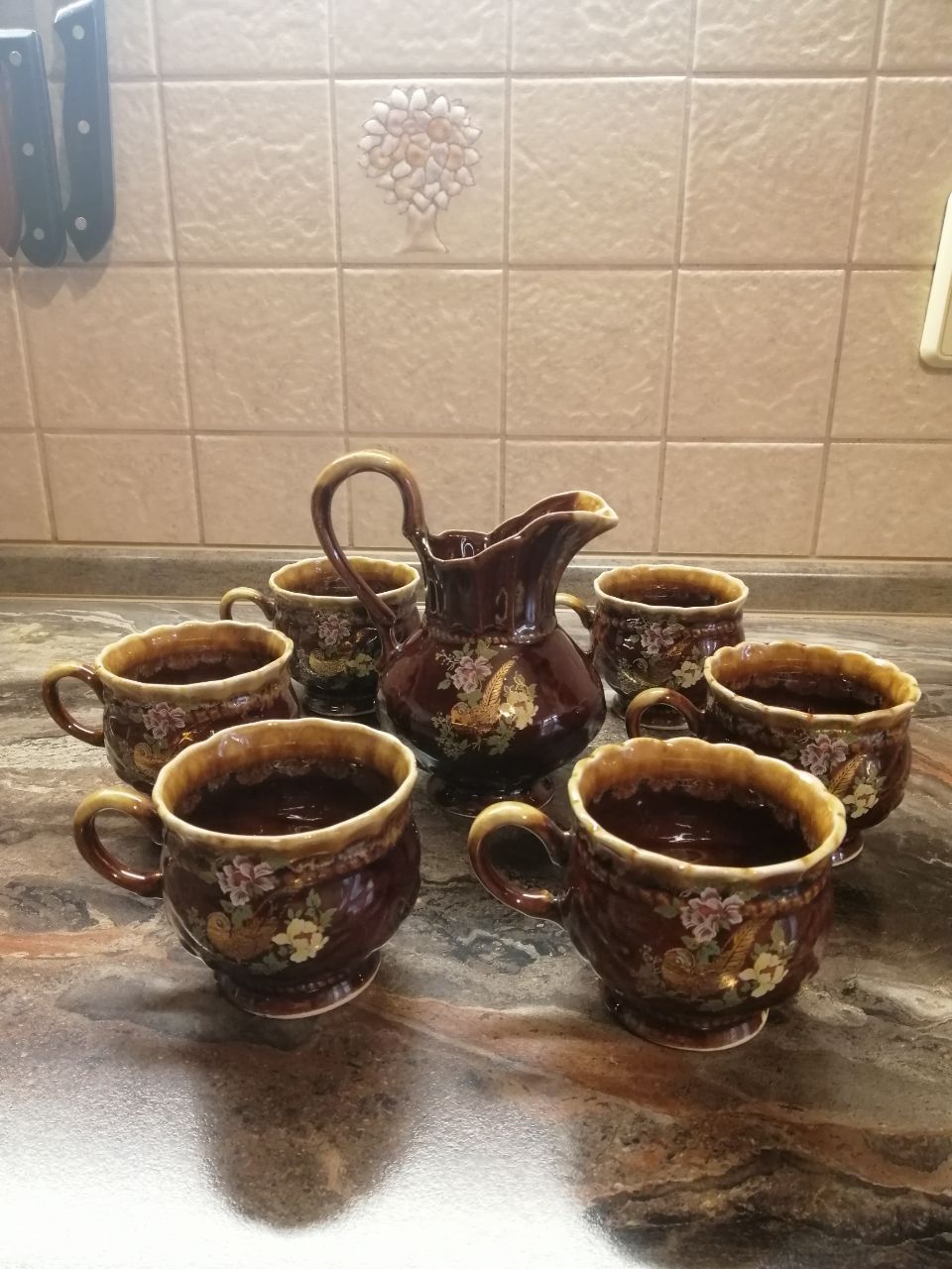 Набір кавовий керамічний