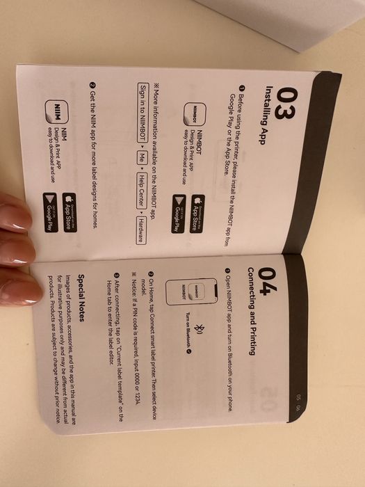 Impressora portátil de etiquetas