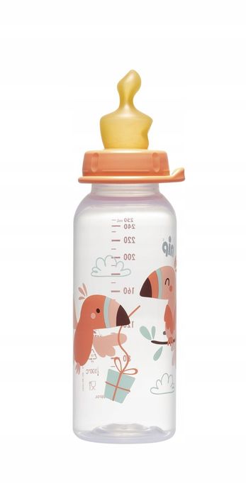 nip Butelka standard 250 ml, girl, 6m+, smoczek M latex