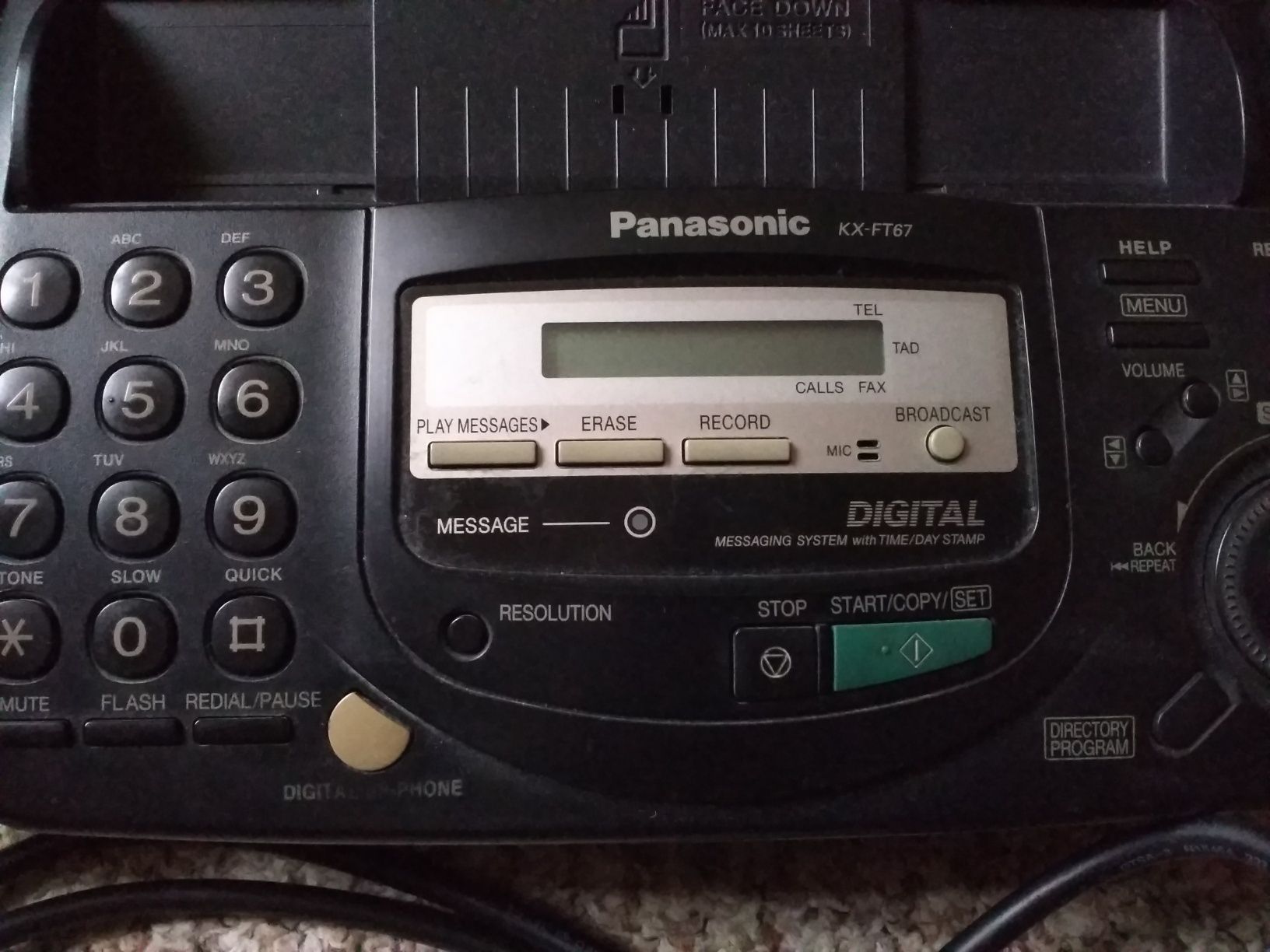 Факс Panasonic KX-FT67