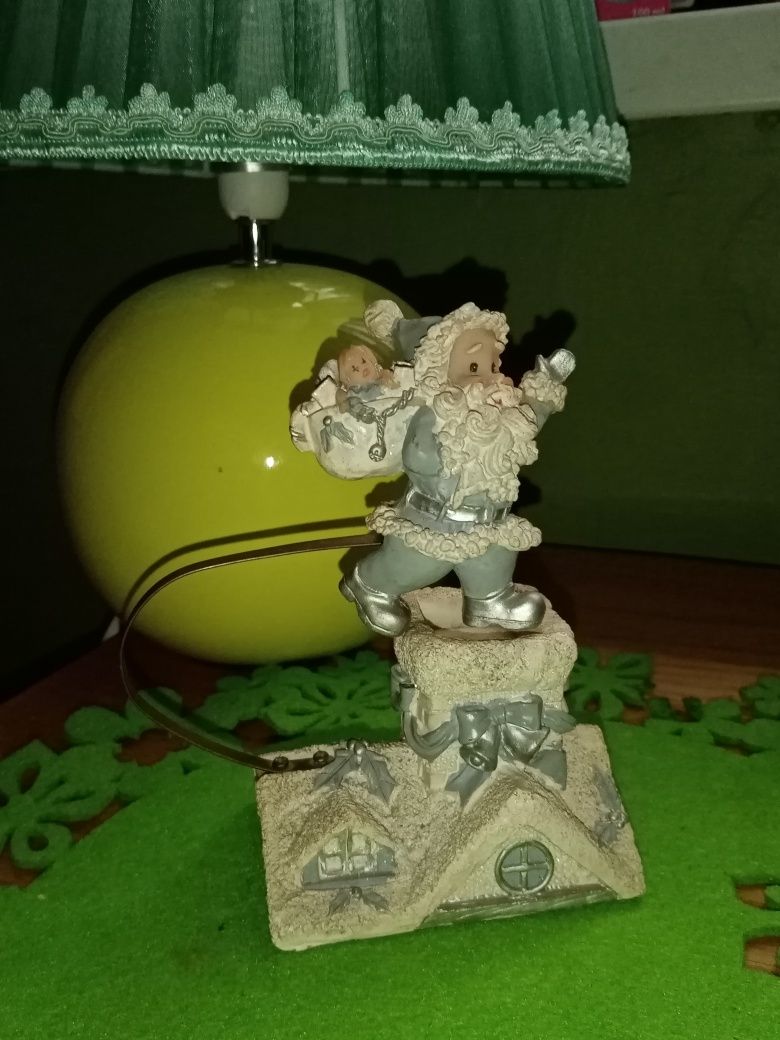 Święty Mikołaj na sprężynie figurka