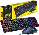 Klawiatura Podświetlana Gamingowa Dla Graczy + MYSZ T-WOLF TF200