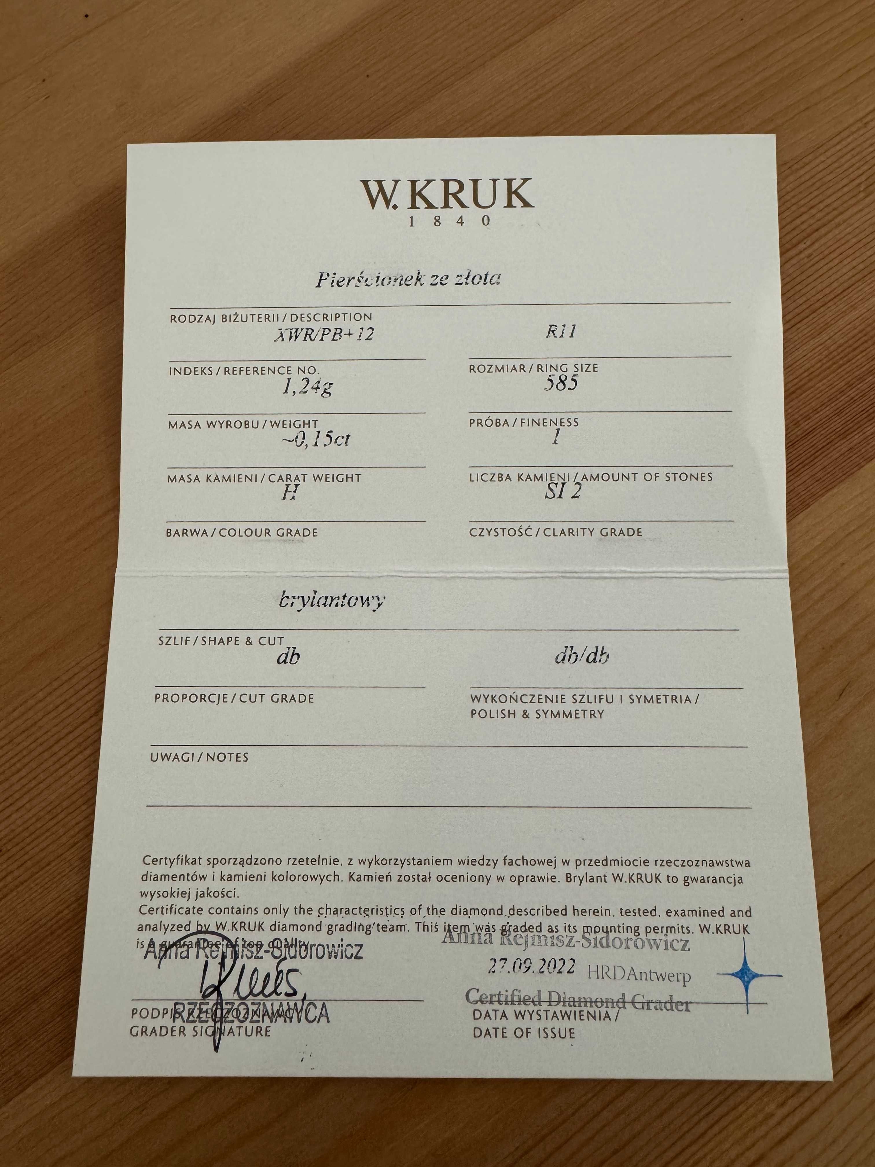 ZŁOTY 585 Pierścionek Kruk jak NOWY