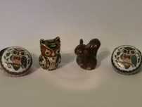 Figurki robione techniką Cloisonne/vintage