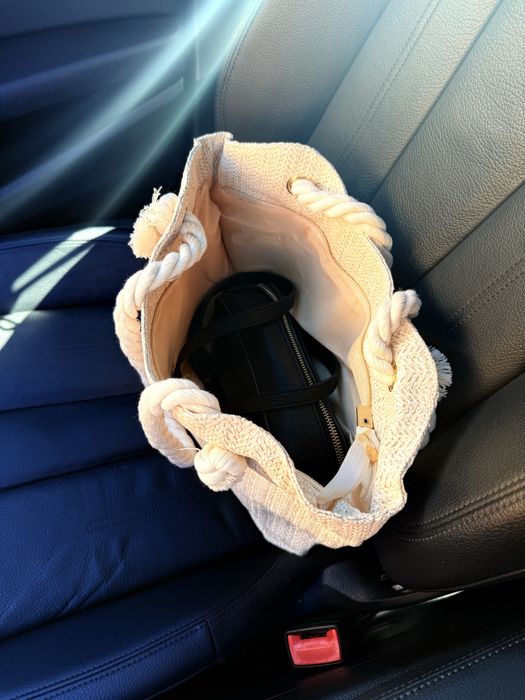 Пляжна сумка плетена