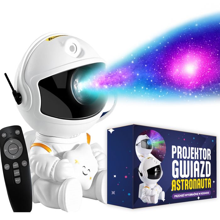 Projektor Gwiazd Astronauta Lampka Nocna Rzutnik LED IDEALNY PREZENT