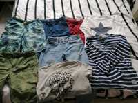 Paka, Zara, Reserved, H&m Spodnie, spodenki, bluzki dla chłop 134-140