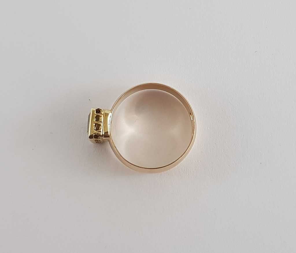 Pierścionek z brylantem 1,52 ct Waszawa zabór rosyjski z ok. 1900 r.