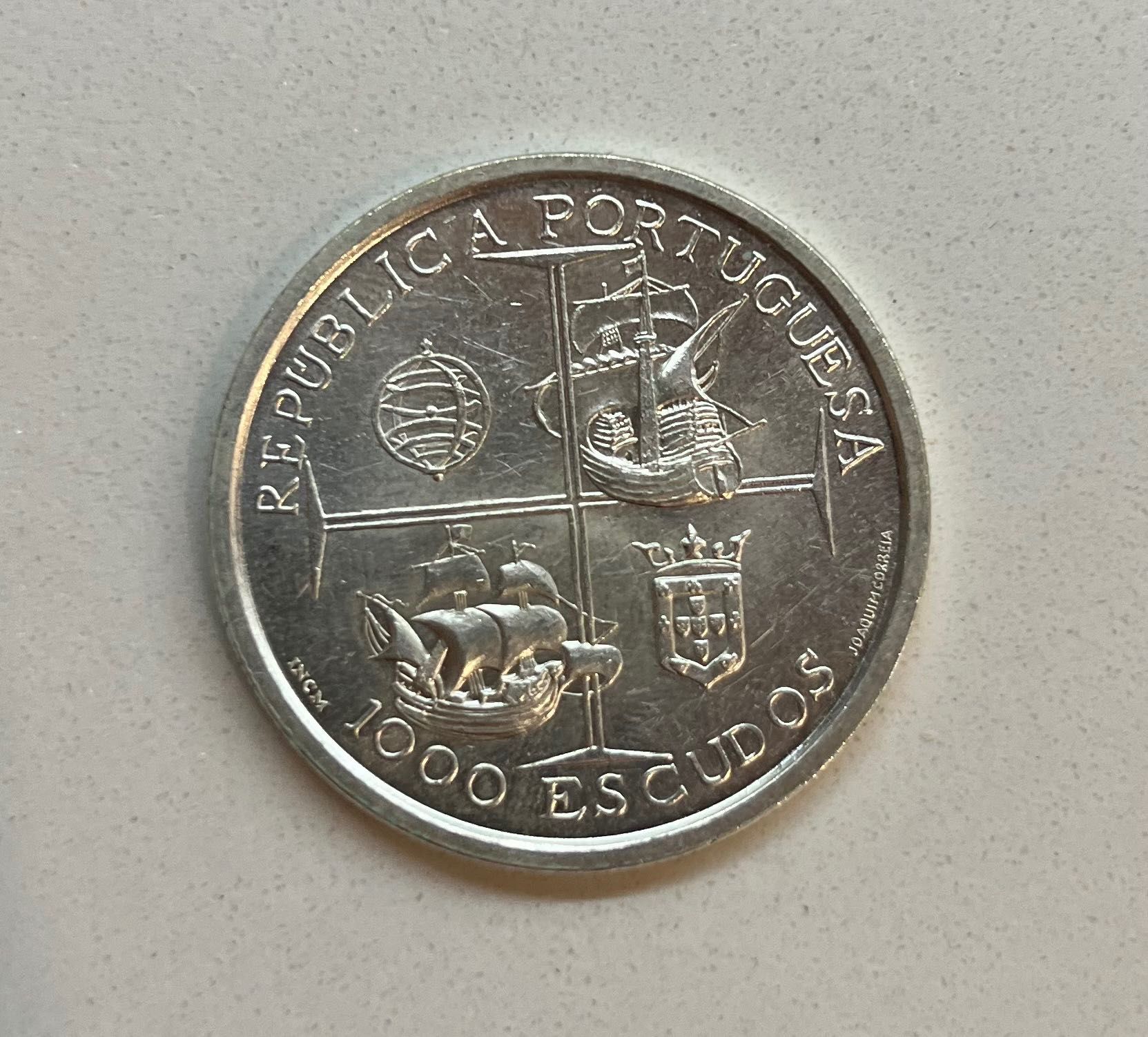 Moeda de Prata 1000 Escudos – Dom Manuel I – 1998 – Comemorativa