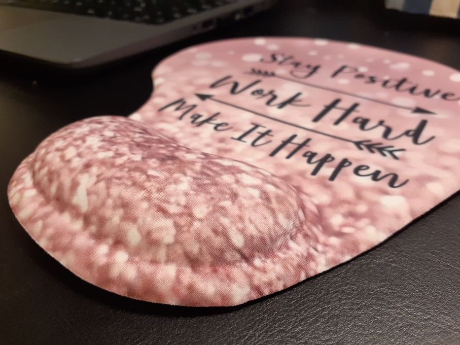 Tapete de rato com suporte para pulso - novo