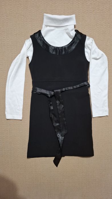 Штани чорні на флісі на 134см