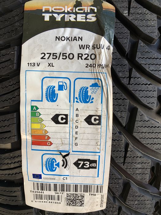 (2шт) нові 275/50R20 Nokian WR SUV 4 (113V XL) зимові шини