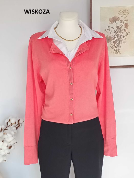 Różowy sweter kardigan wiskoza damski Holly&Whyte 42 XL