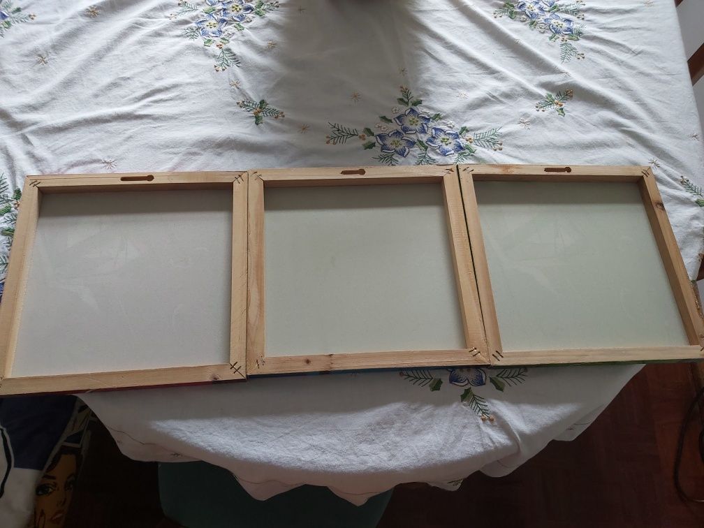 3 telas quadrados