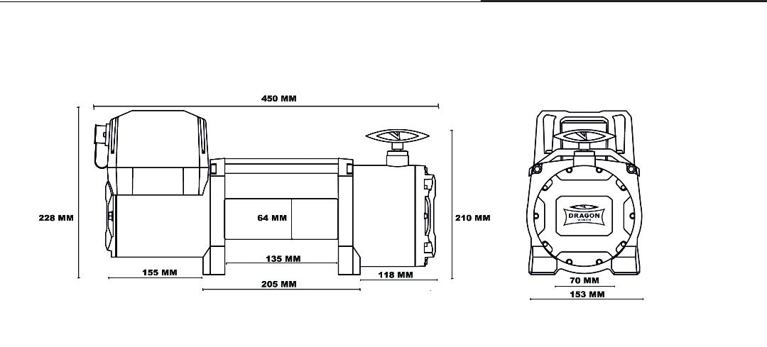 Wyciągarka, wciągarka samochodowa Dragon Winch DWM 10000 HD syntetyk.