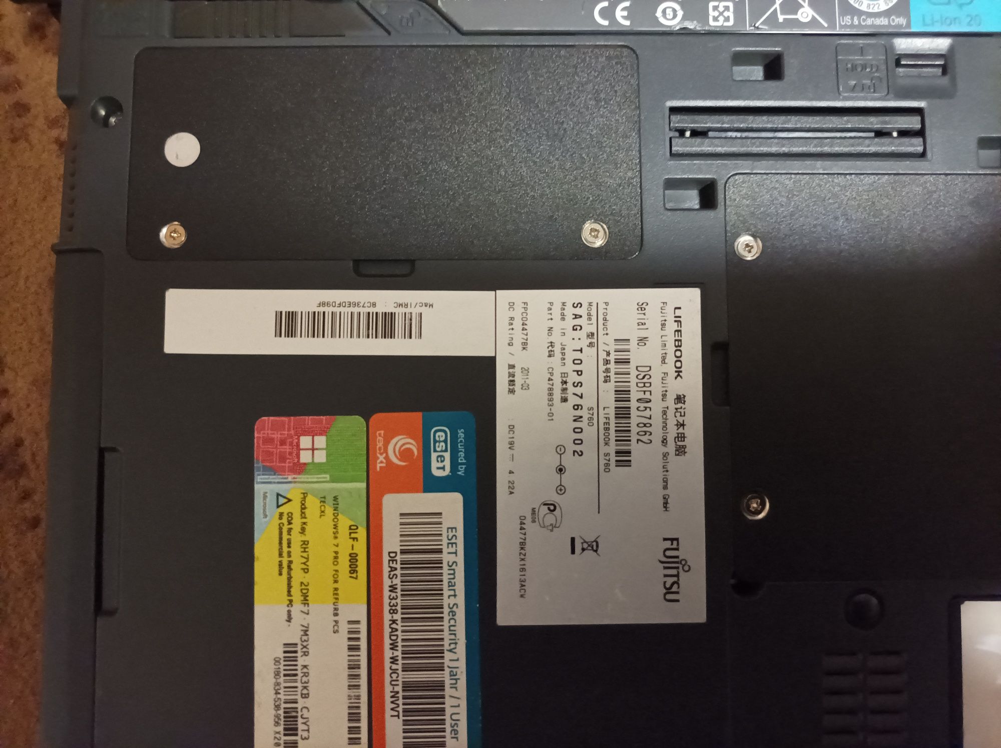 Ноутбук Fujitsu Lifebook S760 13,3