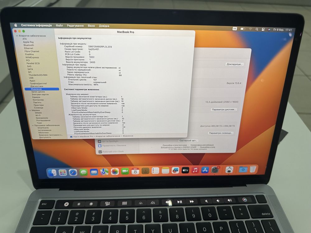 MacBook Pro 13” M1 8/512Gb Space Gray a2338 990$